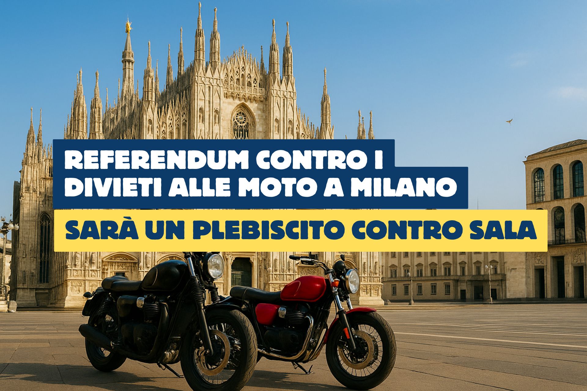 Referendum contro i divieti alle moto: sarà un plebiscito contro Sala