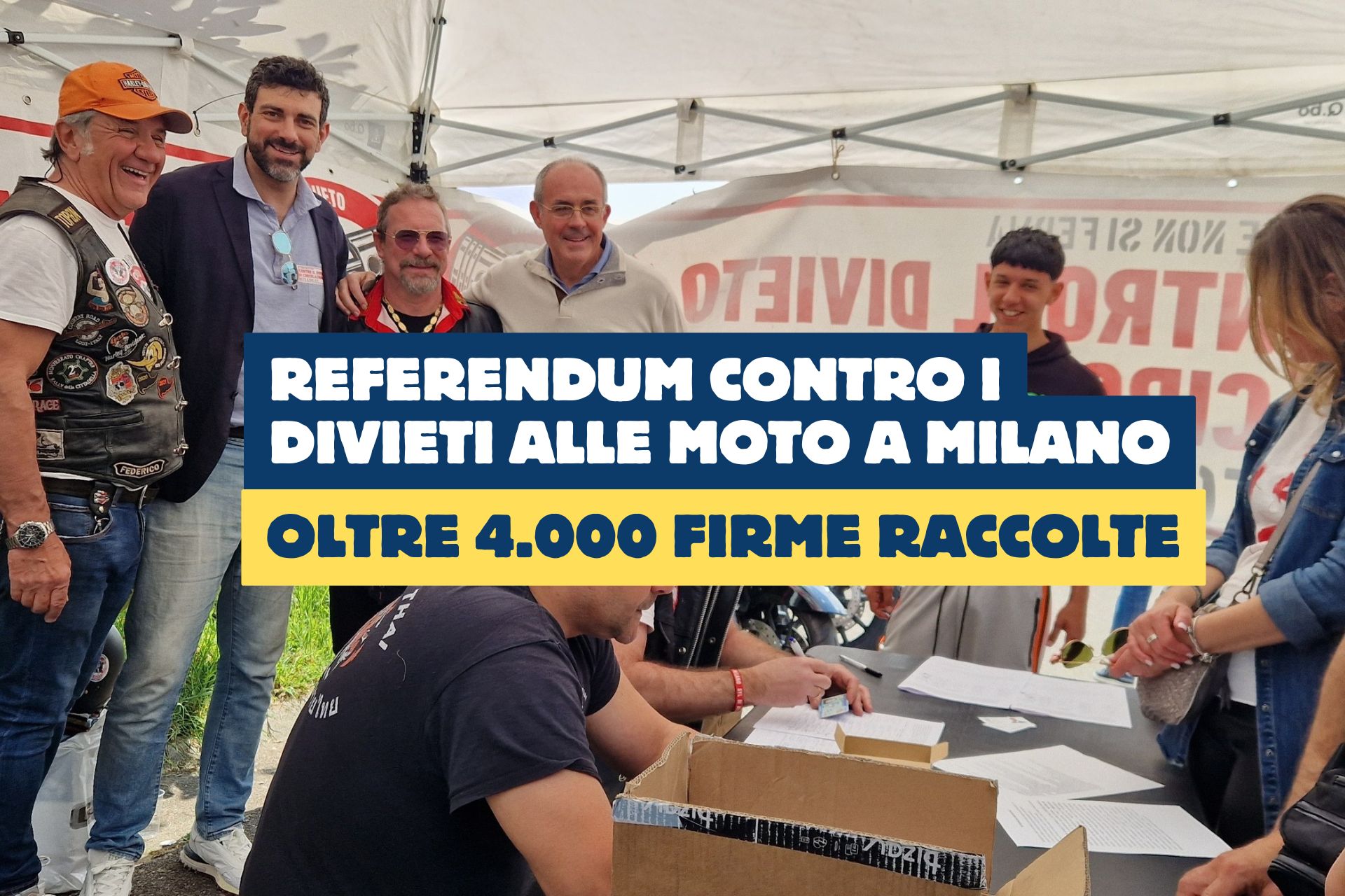 Referendum contro i divieti alle moto: oltre 4.000 firme raccolte. L'obiettivo è 15.000